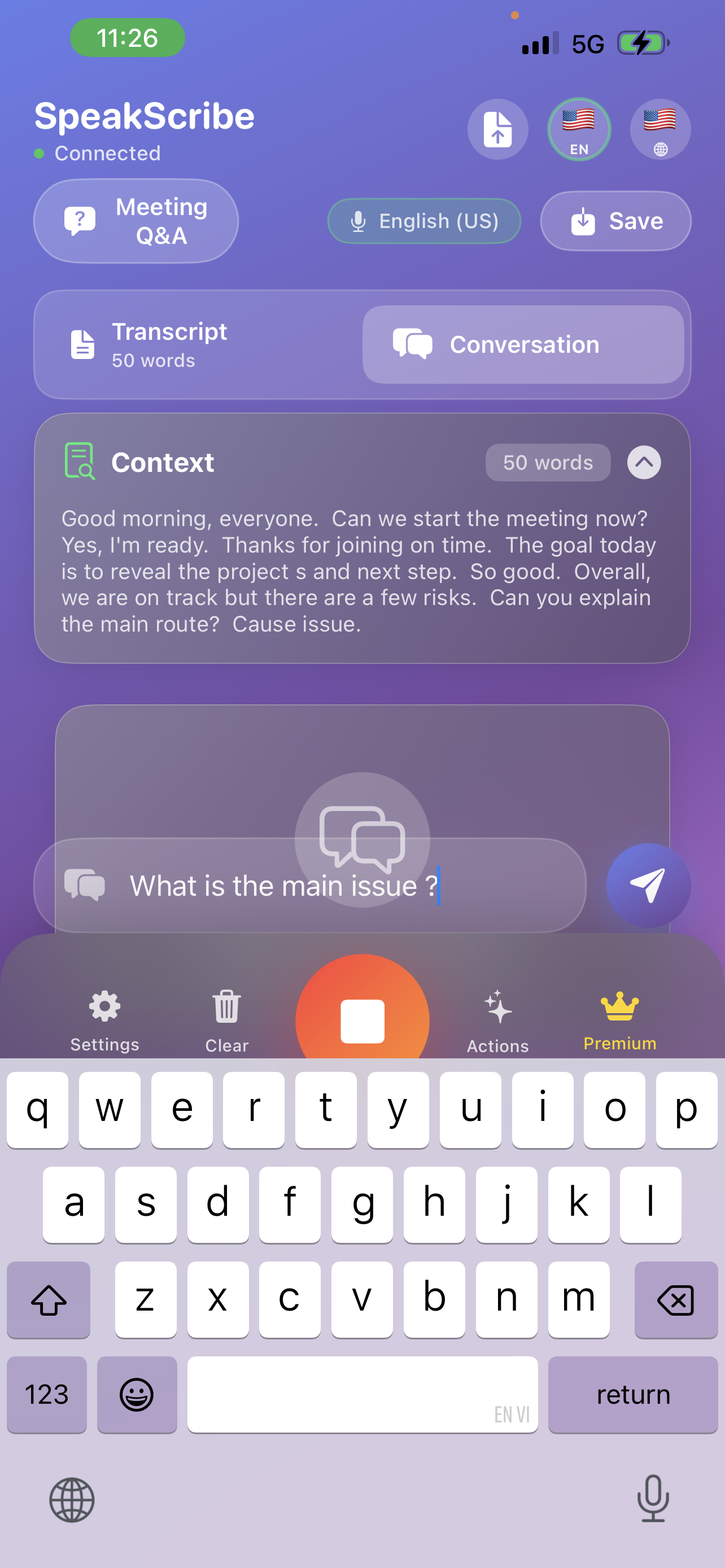 Realtime AI Meeting Q&A