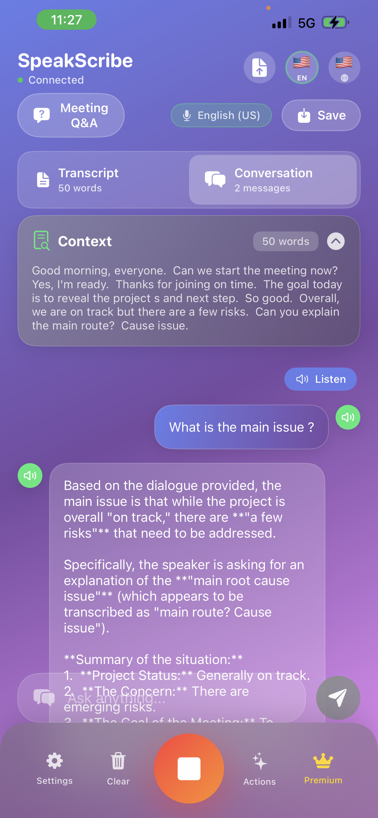 AI Questioning Meeting View 2